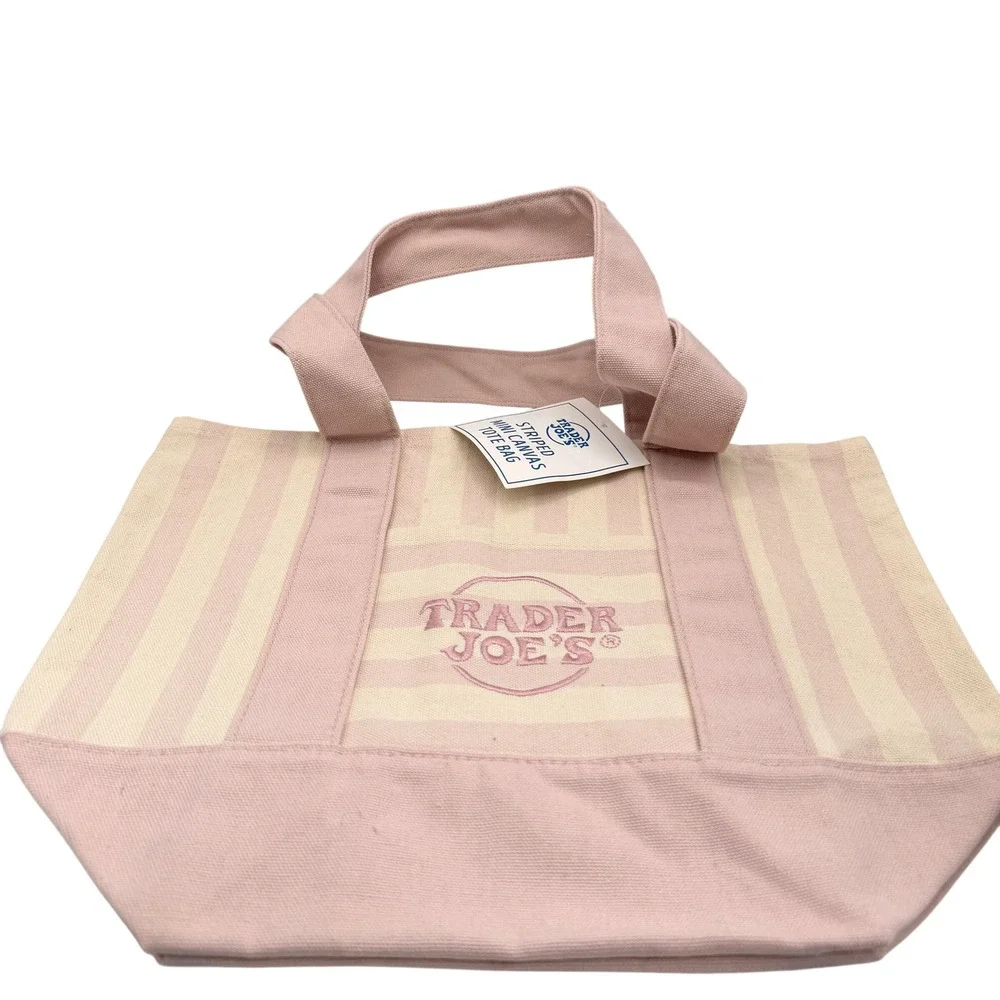 Trader Joes Mini Canvas Tote Bags 6 OS Multi Color Viral Limited Ed Bundle - Picture 3 of 12